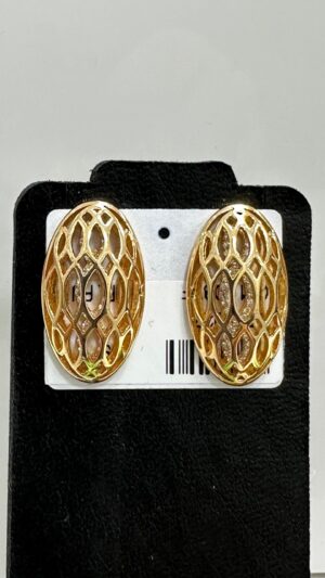 Brinco Redinha Oval - Banhado A Ouro
