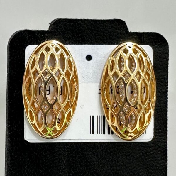 Brinco Redinha Oval - Banhado A Ouro