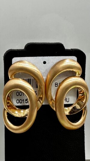 Brinco Moderno - Banhado A Ouro