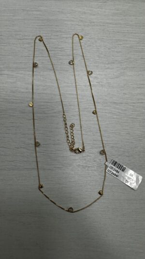 Colar Corações - Banhado A Ouro