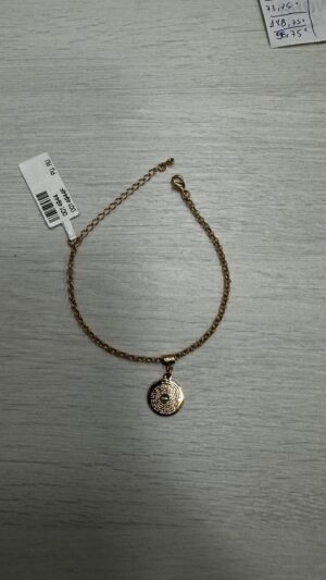 Pulseira Medalha Pai Nosso - Banhado A Ouro